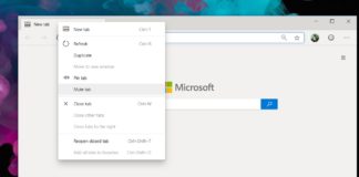 Microsoft Edge mute tab