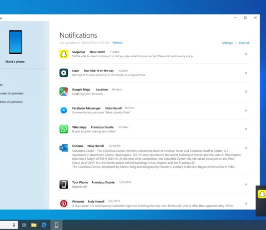 Your Phone app for Windows