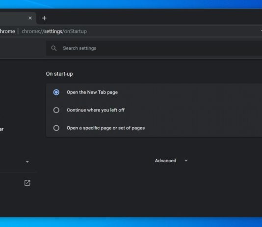 Chrome Canary settings