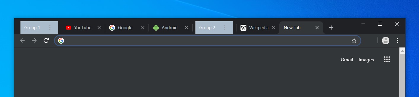 Chrome tab groups