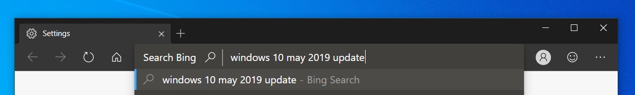 Edge address bar update