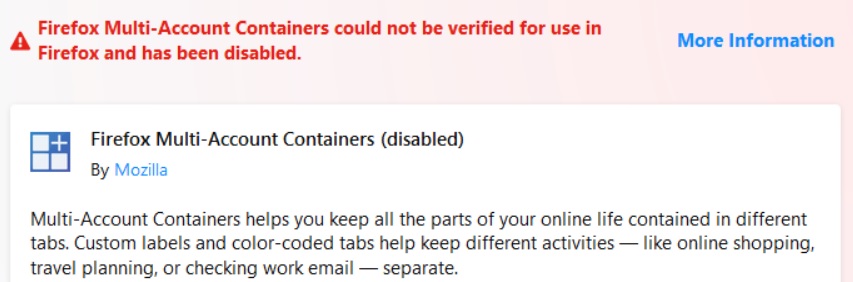 Your Firefox extensions are all disabled? That's a bug! - gHacks Tech News