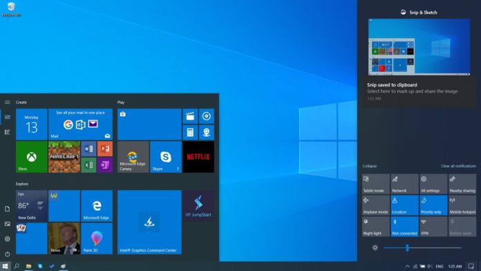 Windows 10 May 2019 Update desktop