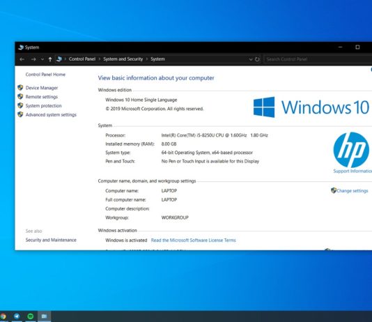 Windows 10 system specs