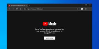 YouTube Music in Edge