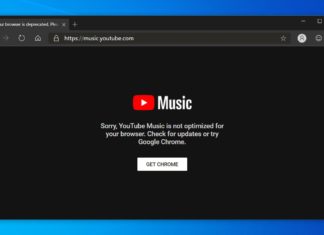 YouTube Music in Edge