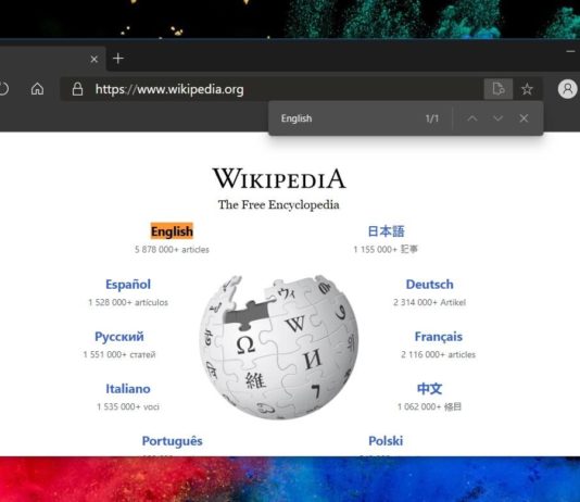 Chrome Find box