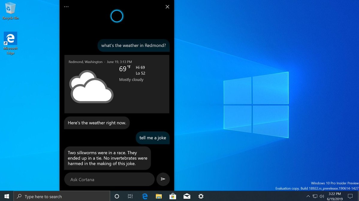 Cortana UI