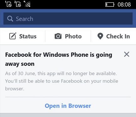 Facebook for Windows Phone