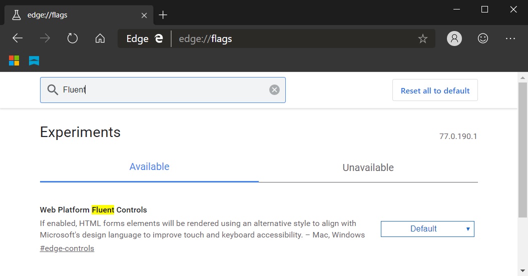 Fluent Design in Edge