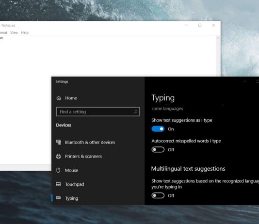 Windows 10 20H1 to improve hardware keyboard typing experience Keyboard suggestion