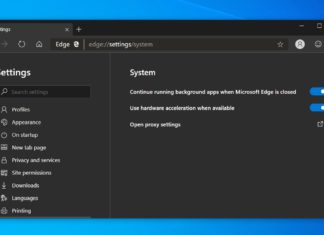 Microsoft Edge settings