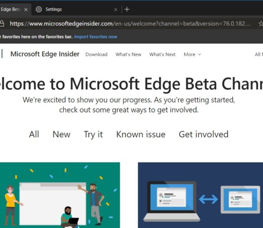 Microsoft Edge Beta