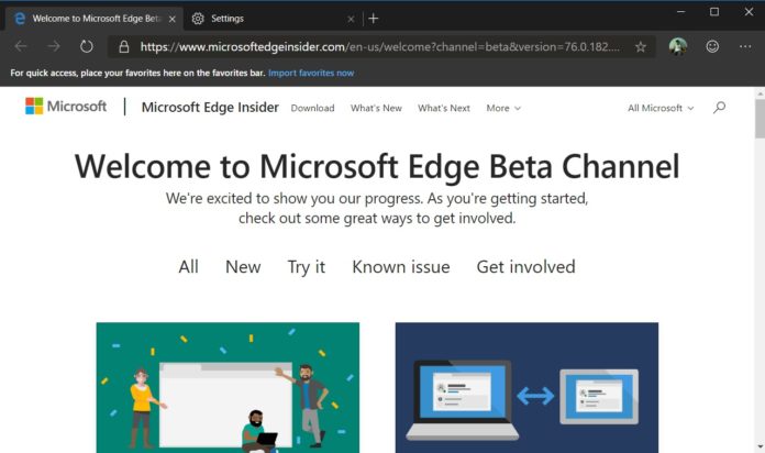 microsoft edge beta channel