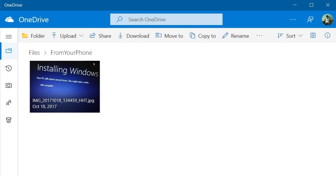 clean recent onedrive