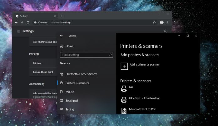 Printer integration in Chrome