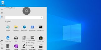 Start menu in 20H1