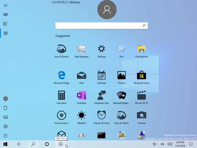 Windows 10 Start menu