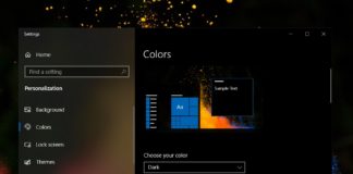 Windows 10 colours setting