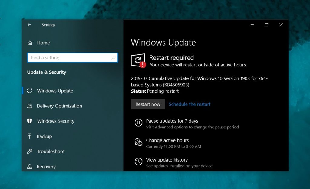 Windows 10 cumulative update