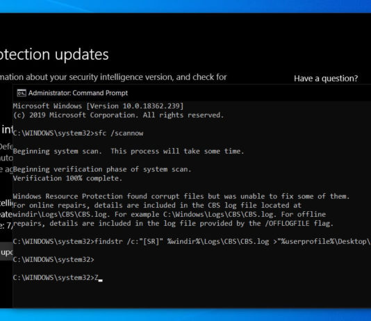 Windows 10 SFC /scannow unable to fix files after latest update