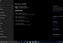 Windows Update page