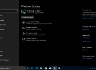 Windows Update page