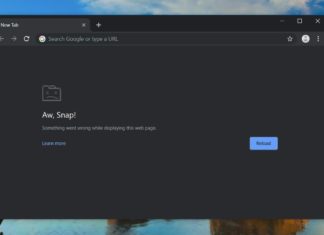 Chrome Canary Aw Snap