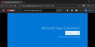 Microsoft Edge battery