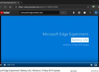Microsoft Edge battery