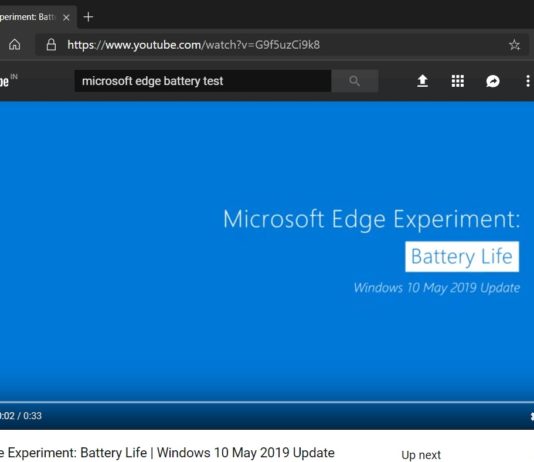 Microsoft Edge battery