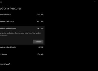 Optional Features setting