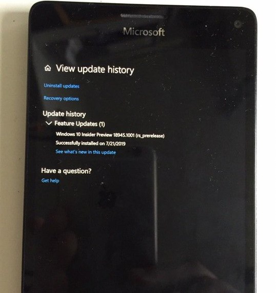 Windows 10 20H1 on Lumia