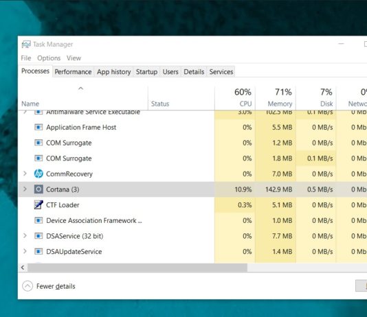 Windows Cortana usage