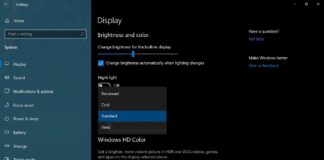 Display setting