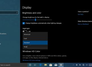 Display setting