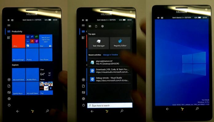 Windows 10 ARM for phones