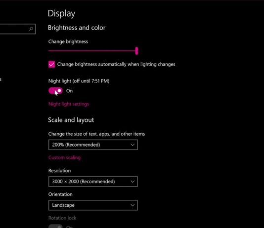 Lenovo Vantage app bug turns display red in Windows 10 v1903 Windows 10 night light