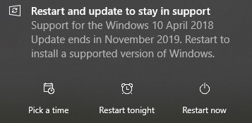 Windows 10 upgrade notification