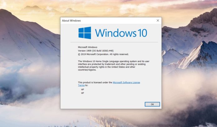 Windows 10 v1909