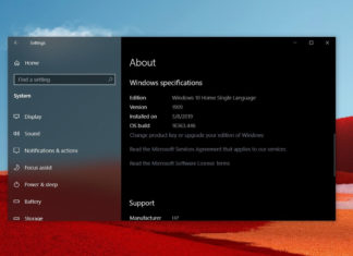 Windows 10 v1909