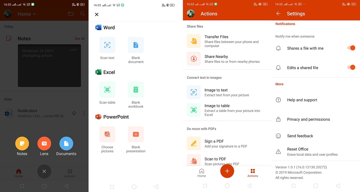 Microsoft Office app