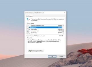 Windows 10 Disk Cleanup changes