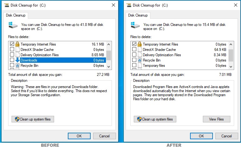 Windows 10 Disk Cleanup