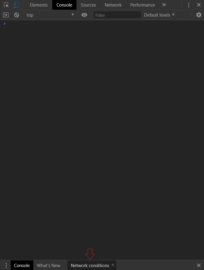 Chrome console tab