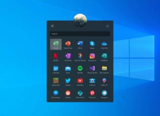 Start menu concept