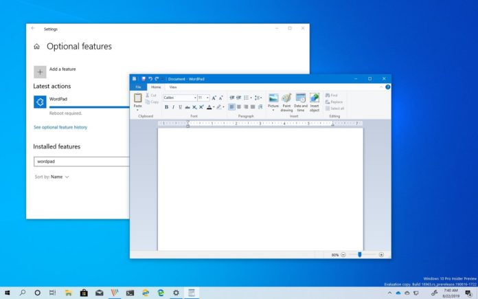 Windows 10 WordPad