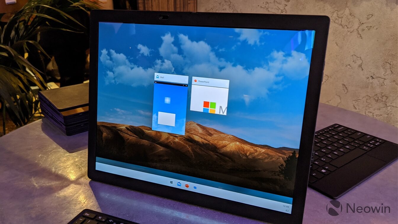 Windows 10 X app switcher