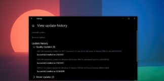 Windows 10 cumulative update