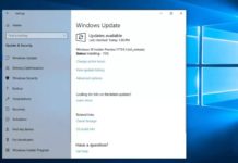 Windows 10 update page
